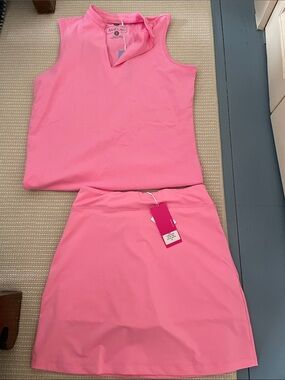 Sleeveless Pink Ladies Golf Skort by ANA CLAIRE